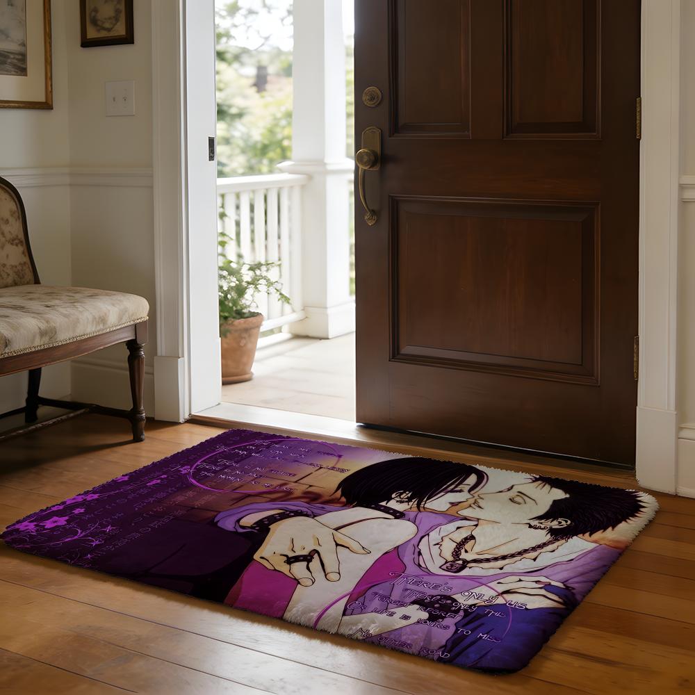 Floor Mat Soft Flannel Rug Non Slip Absorbent Mat for Bathroom Bedroom Home Decor Anime Vintage N Nana