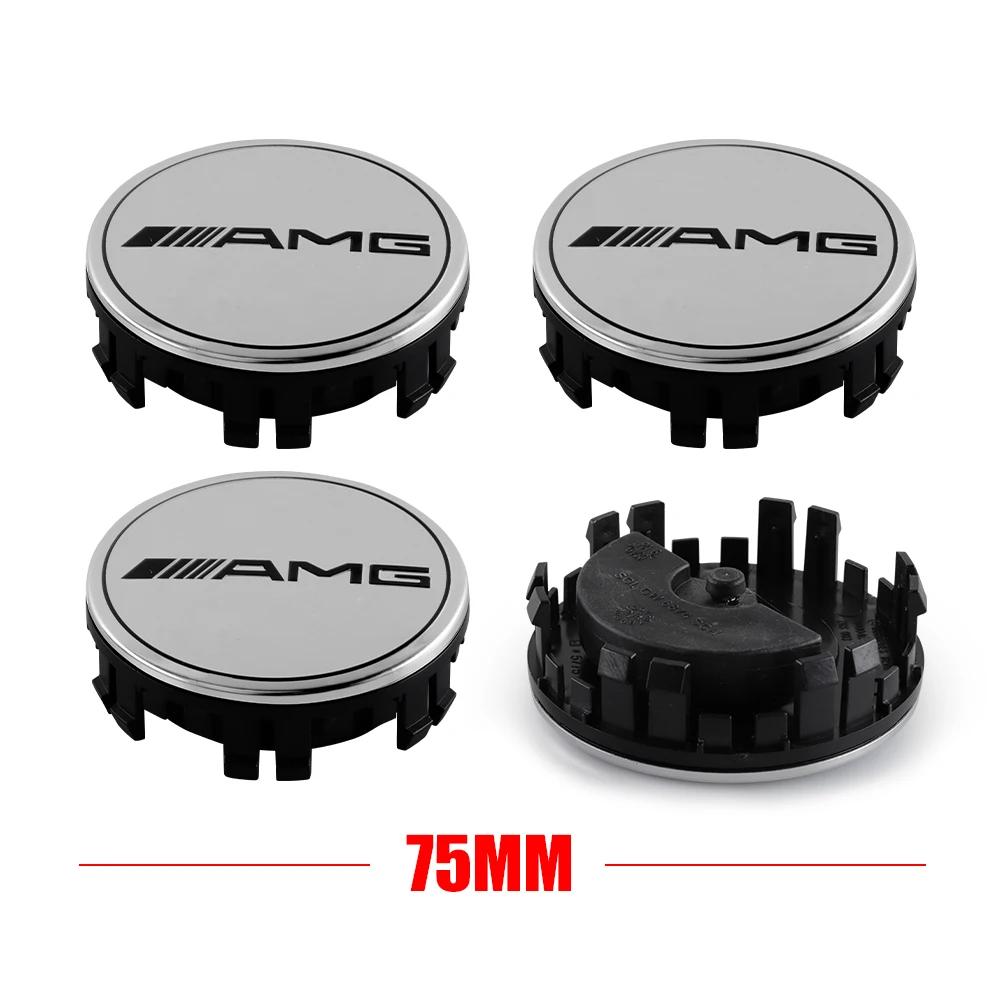 AABGT1 New 75mm Floating Wheel Center Caps Wheel Rims Center Hub Caps Mercedes Benz G S R C E B A Class GLA GLK c180 E300 s200 W206