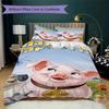 Charming piglet and Charlotte Pattern Bedding,Quilt Set Quilt Cover Pillowcase Home Birthday Gift (1*duvet cover+2*pillowcase,without core)XSJT0917427