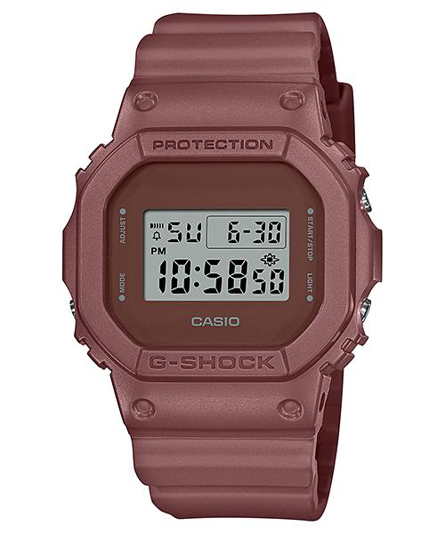 Casio Мужские кварцевые часы G-SHOCK с resin-корпусом, водозащитой 200 м, ударопрочностью, будильником DW-5600ET-5