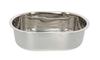 Takagi Stainless Steel Oval Washing Tub with Drain Corrosion Resistant and For Washing with Kitchen Sink Hole, Silver, Tub, Hygienic, Water, Soaking,