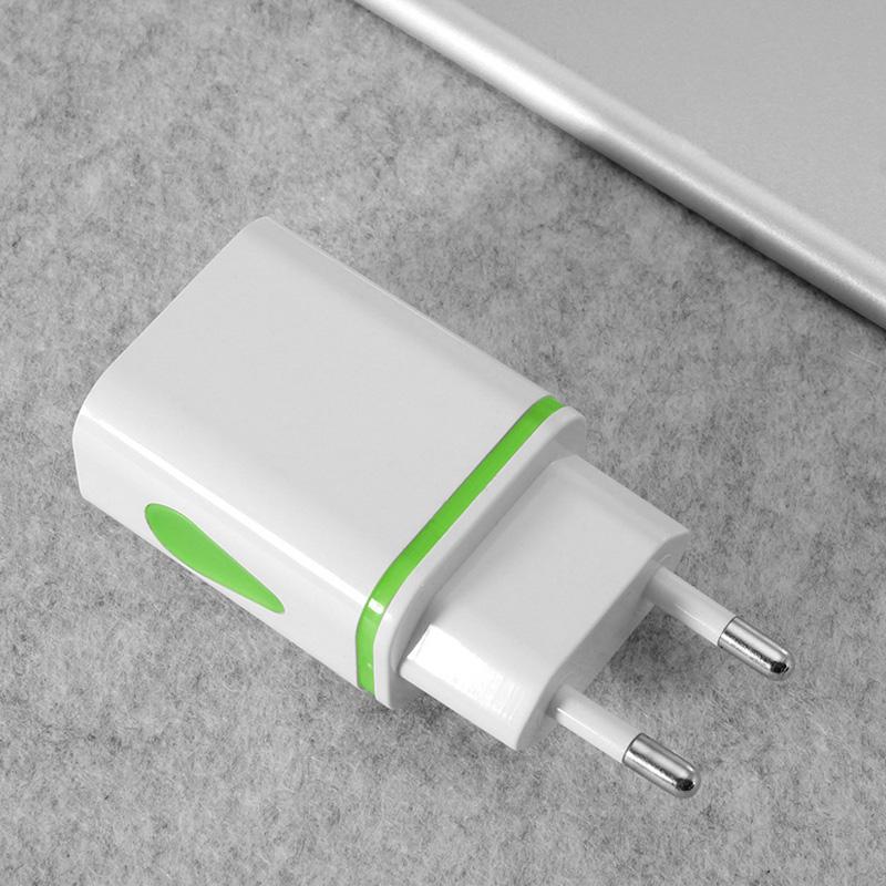 HdoorLink Dual USB Зарядное устройство с вилкой европейского стандарта, светодиодный светильник, 2 порта, универсальный телефон, планшет, 5 В, 2.1a, портативный адаптер питания для Android