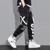 2023 Men's New Streamer Overalls Spring and Autumn Models Multi-pocket Letter Printing Boys Tide Brand Sports Casual Trousers