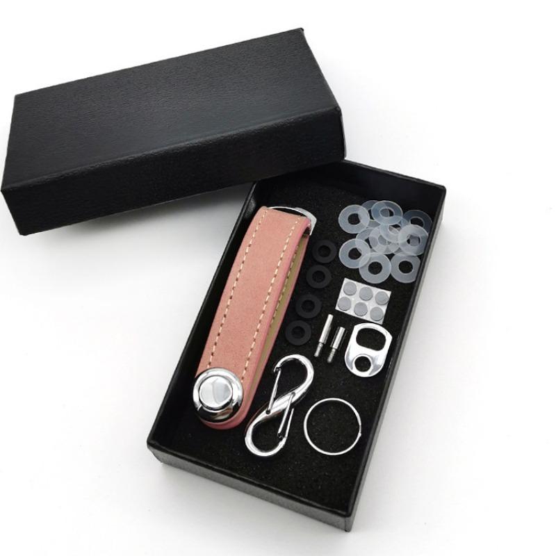 Креативный брелок, устройство для хранения ключей, сумка для ключей для мужчин и женщин, брелок из натуральной кожи, сумка для хранения ключей.