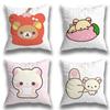 Чехол на подушку R-Rilakkuma Противопылевой чехол на подушку Невидимая молния шелковистый короткий плюш Чехол на подушку для дивана