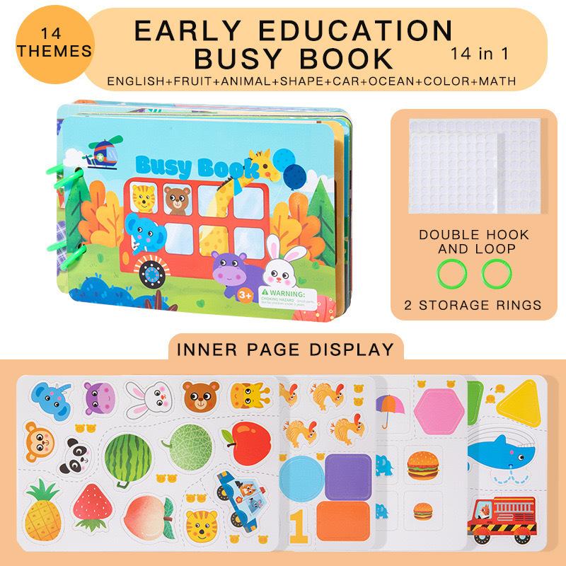 Early Education Number Color Classification Quiet Sticker Book Children's Logical Thinking Educational Toy