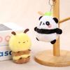 Panda and Bee Doll Pendant Keychain Bag Ragdoll Doll Plush Toy Birthday Gift Girls