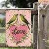 Металлический Плакат Настенное Искусство Птицы Любви Винтажный Романтический Подарок Декор Спальни