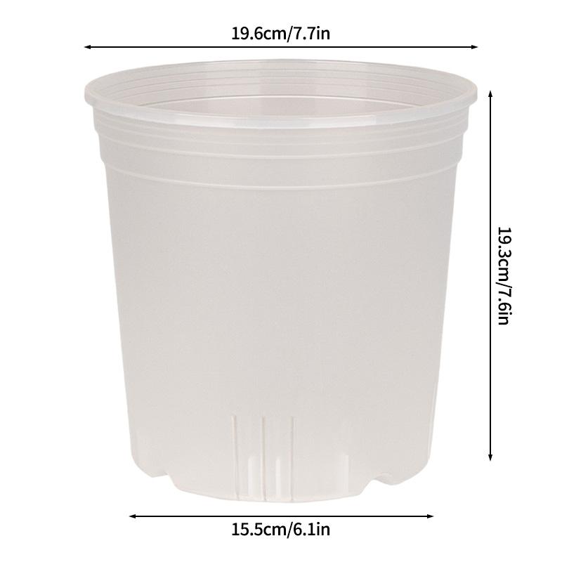 Clear Nursery Pot with Drainage Holes Transparent Plastic Orchid Pots Round Planter Pot Garden Planters for Flowers Succulents