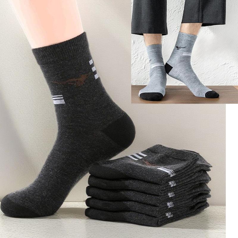 1/5/10 пар мужских носков, дышащие хлопковые спортивные носки, дышащие дезодорирующие деловые носки, большие размеры 39-44