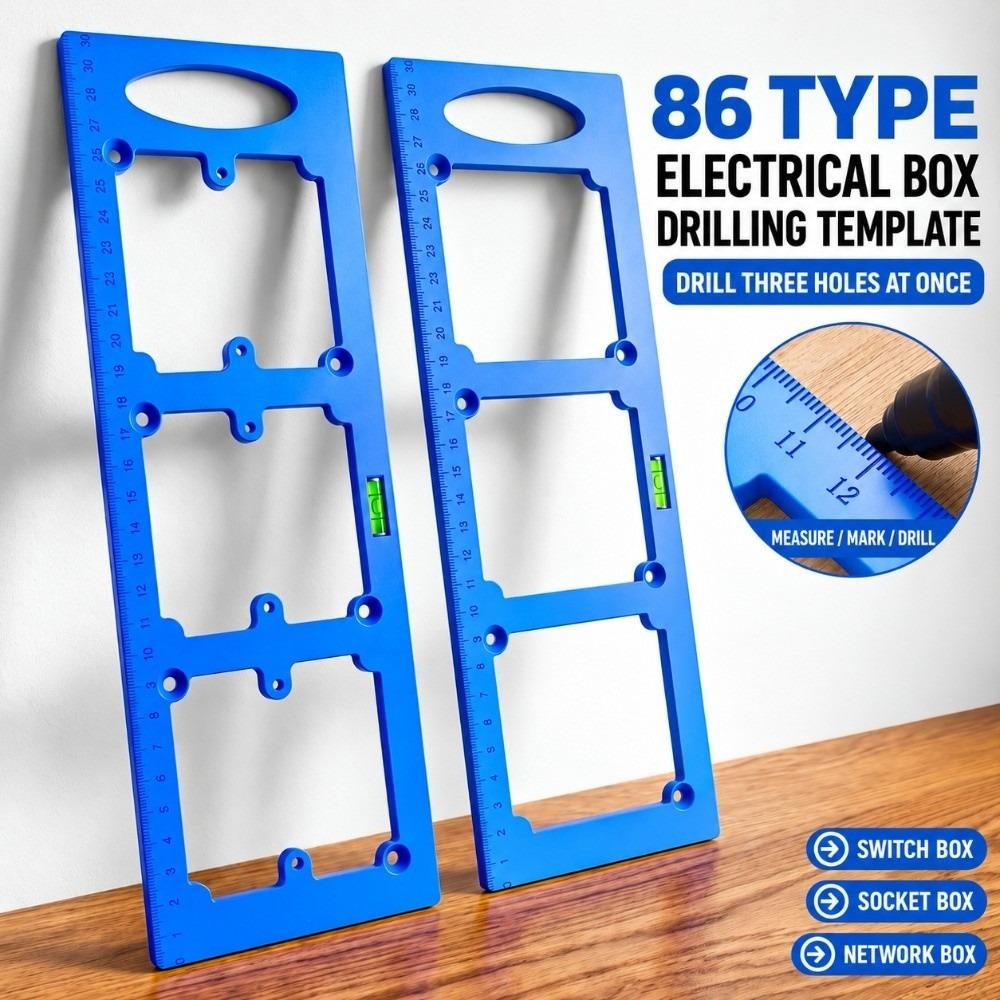 With Level 86 Switch Box Hole Punching Template Woodworking Panel Slotting Template Woodworking
