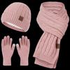 Winter Knitted Hat, Scarf, and Gloves Set