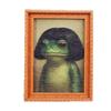 Милый ретро-лягушонок Магнит на холодильник Забавная декоративная фоторамка Магнит на холодильник Деревянный Художественный стиль Мини-магниты на холодильник Для кухни