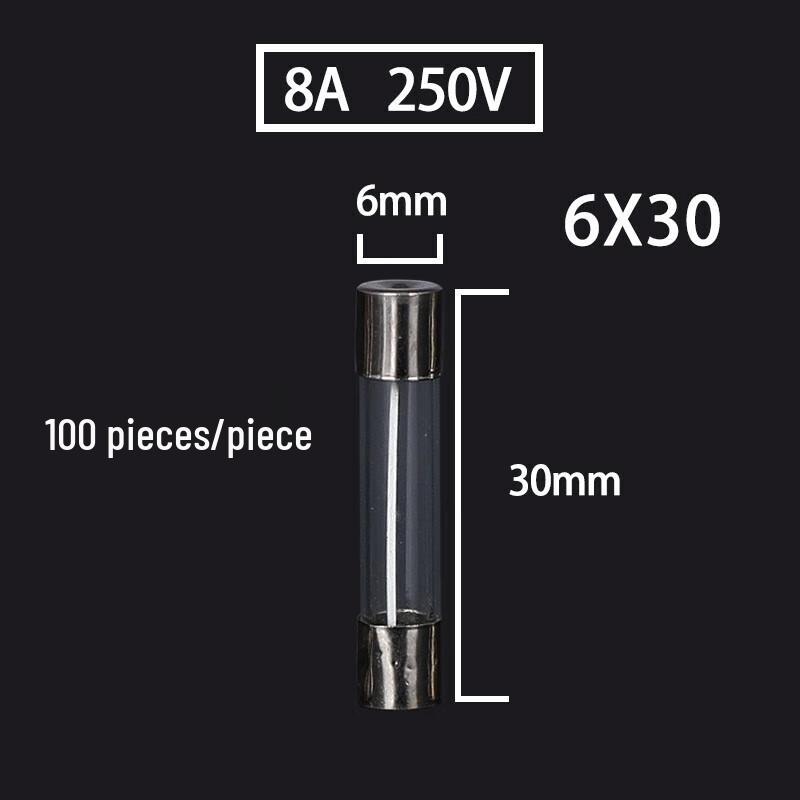 Xizuo 250V Fast-Acting Glass Ceramic Fuses (5x20mm & 6x30mm)
