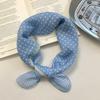 Sunscreen Small Square Scarf Neckerchief Headscarf Sweet Printed Silk Scarf  Girl