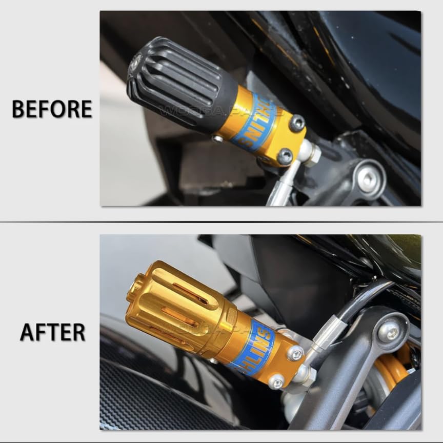 [GOLDFAUST] Mono suspension preload clip part custom custom parts for Ohlins S36, S46, TTX36 rear suspension cover Z900RS Ducati (black)