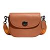 New Willow Leather Saddle Bag, Shoulder Bag, Crossbody Bag Trumpets Women's Saffron Brown CA094-V5NP6