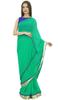 Atasi Ethnic Sea Green Women's Georgette Saree With Unstitched Blouse Piece