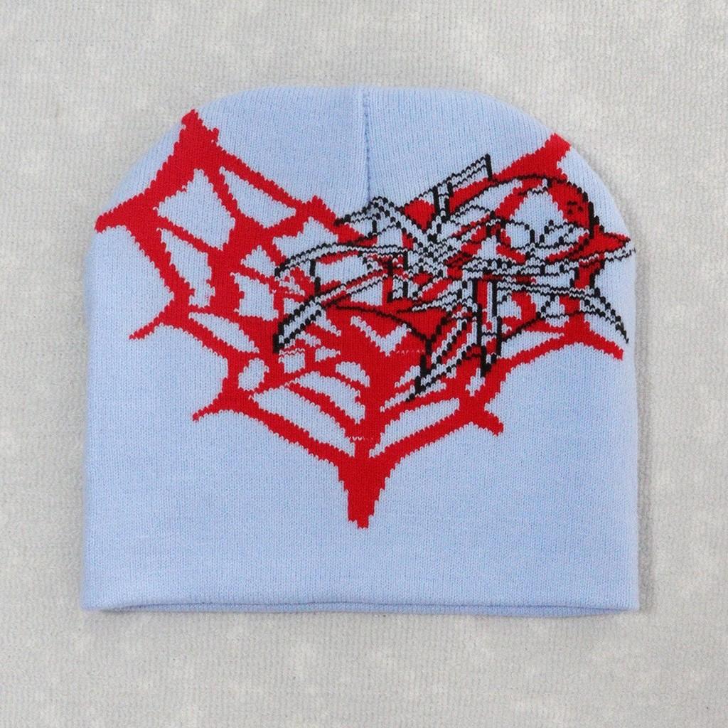 Heart Shape Spider Web Pattern Knitted Hat For Fall And Winter Season