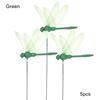5PC New Creative Handicraft Yard Lawn Ornament 3D Simulation Butterfly Thin Stick Artificial Dragonfly With Stem Home Room Decor