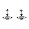 VIVIENNE WESTWOOD Мини-подвеска с барельефом в форме Сатурна, Хрустальные серьги, Унисекс серьги, Серебристый, Фиолетовый, Розовый, 62020025-02P551