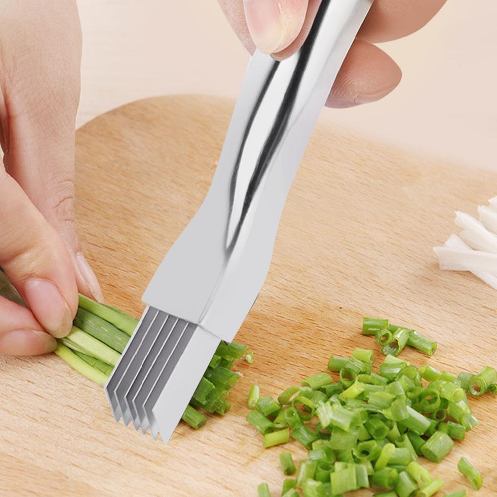 Stainless Steel Onion Slicer Scallion Cutter Vegetable Chopper Kitchen Gadget