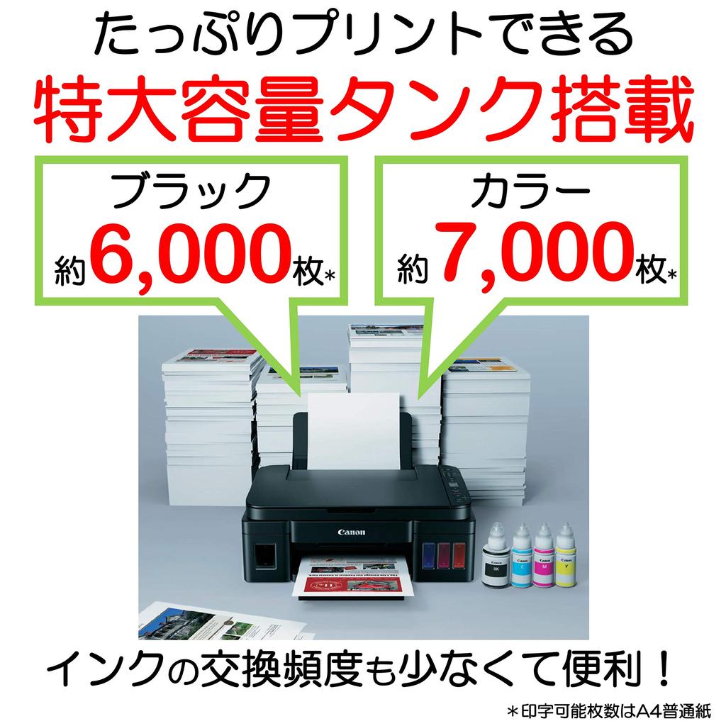 Canon printer with extra large capacity gigatan A4 color inkjet G1310 for telework