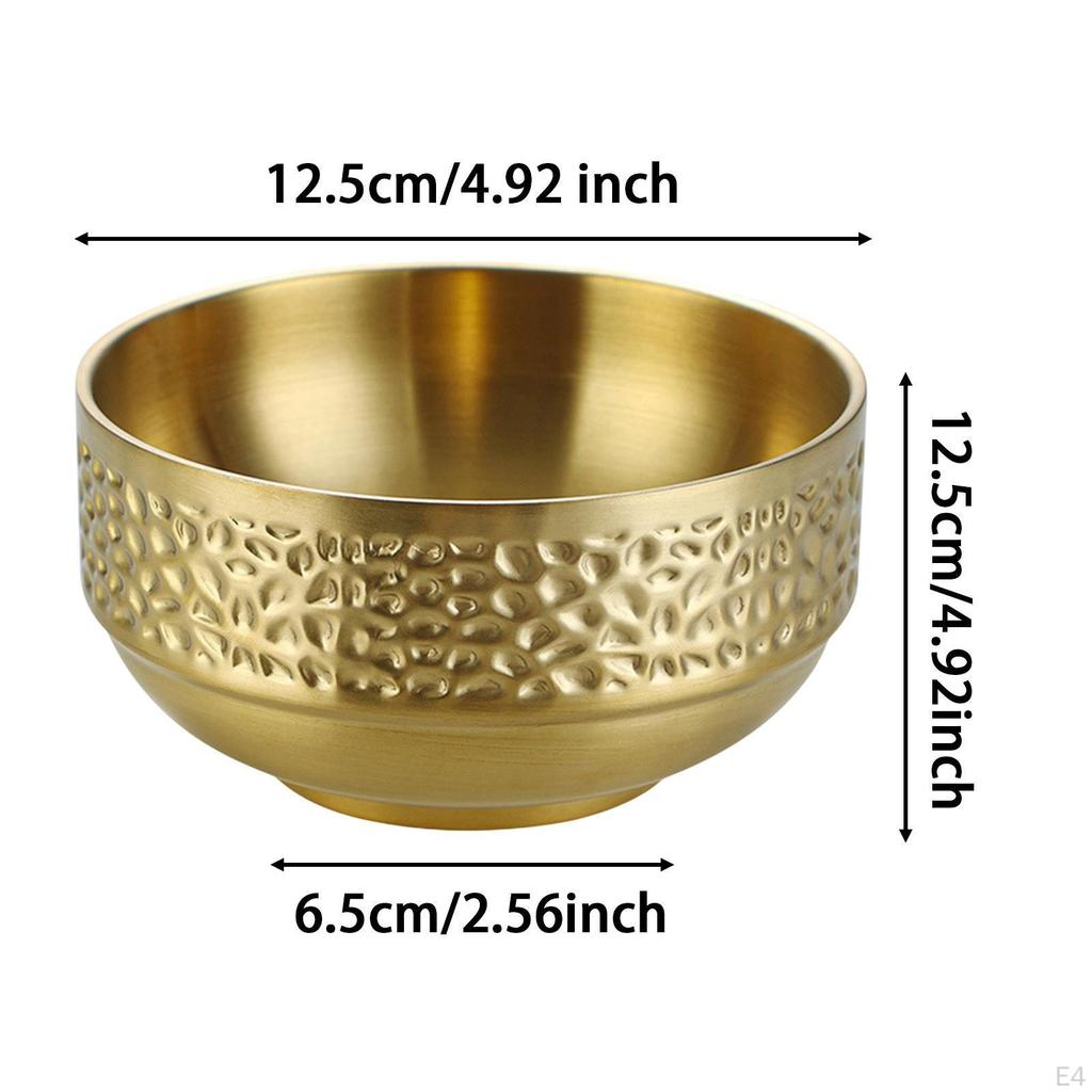 Двухстенная металлическая сервировочная миска для десерта, многофункциональная, с нескользящим покрытием, для смешивания соусов