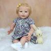 BZDOLL 55 см, мягкая силиконовая кукла реборн с 3D-краской, с кровеносными сосудами, 22 дюйма, блондинка Лиза, одевается как настоящая игрушка для девочек Bebe