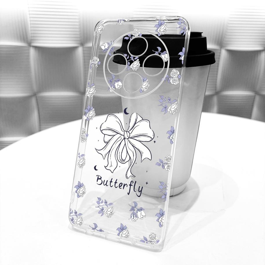 For Xiaomi Redmi 14C Case Poco C75 Transparent Cover Fashion Flower Soft Silicone Bumper For Xiaomi Redmi A4 A3 Pro PocoC75 Etui