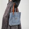 Универсальная джинсовая сумка-тоут и кроссбоди в корейском стиле - 2025, Большая вместимость, Женский повседневный тренд для поездок.