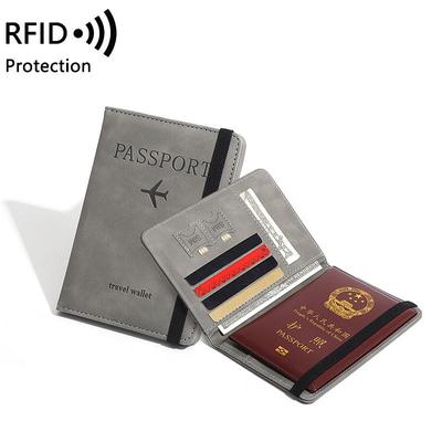 Держатель для паспорта и карты RFID 2024 с защитой от кражи и печатным карманом для билетов