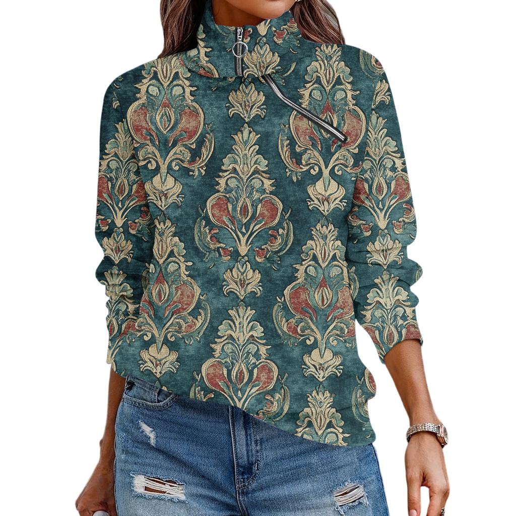 Женская футболка, свободный пуловер, спортивные топы, повседневный топ с V-образным вырезом и длинным рукавом с принтом