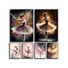 Ballerina Artwork Baller Girl Canvas Painting High Definition Modern Mural Dance Hall Home Decoration Color Pictures