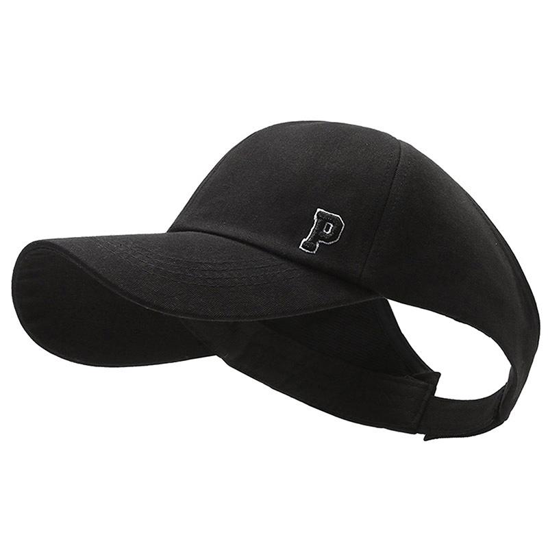 Спортивная шапка с пустым верхом, вышитые буквы, хлопковая завязанная коса, бейсболка для девочки, кепка от солнца, кепка в корейском стиле, бейсболка