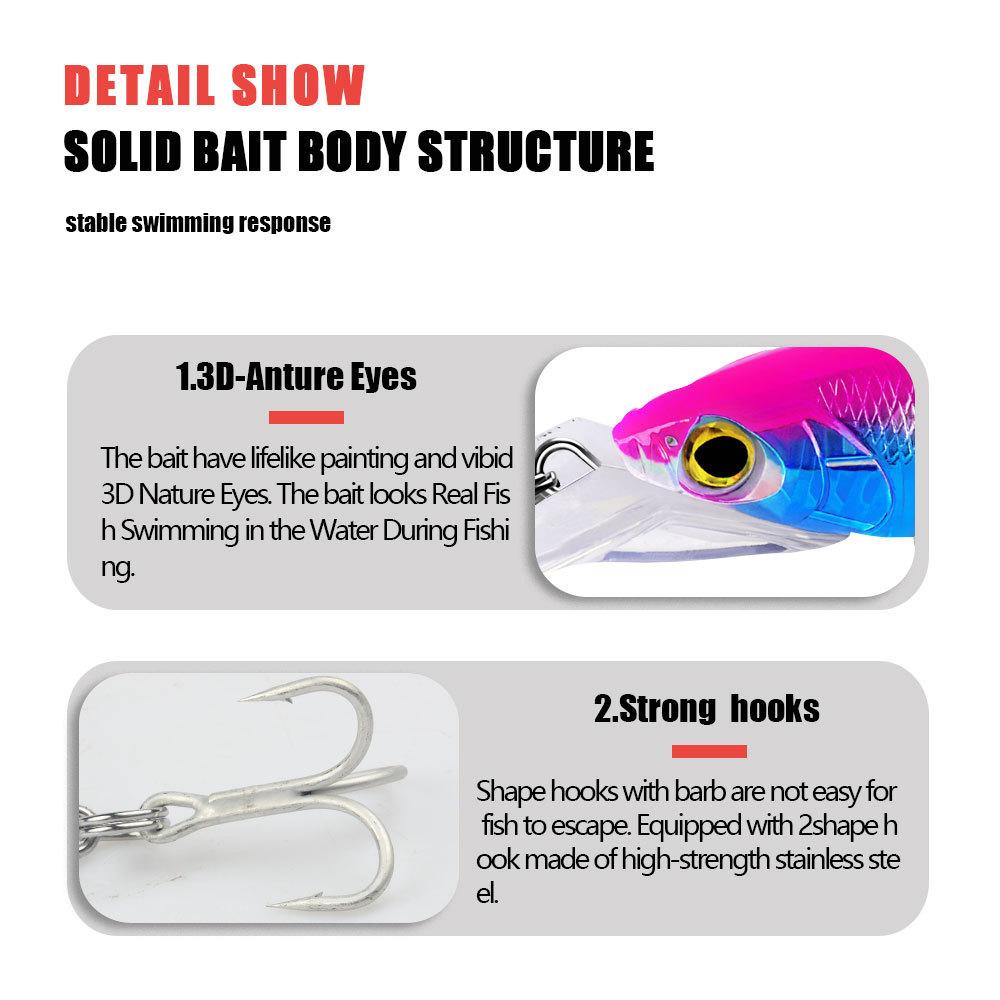 Большая плавающая приманка для ловли гольяна, 14 см, 41 г, лазерная искусственная жесткая приманка, морская вода, дальний заброс, троллинговые воблеры, УФ-джеркбейт, снасти