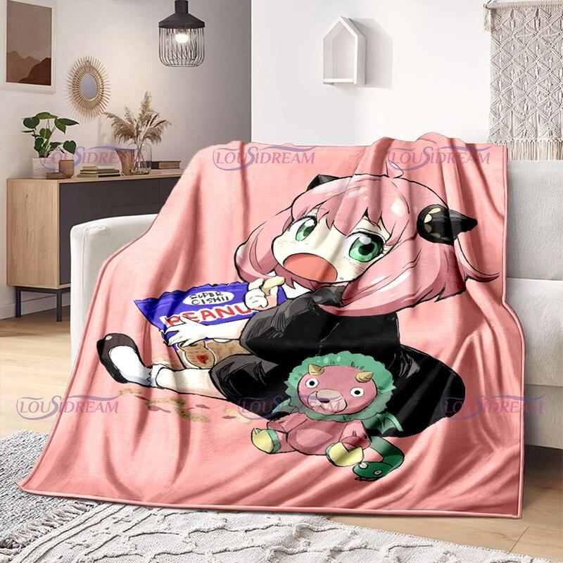 Аниме SPY×FAMILY модное фланелевое фланелевое одеяло для девочек Аня Kawaii Waku подарок для детей и взрослых диван домашний Bedspesd