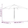 VidaXL Garden Parasol with Wooden Pole Azure Blue 300x300x273 Cm 363198