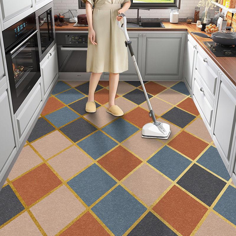 Современный Роскошный Ковер для Прихожей на Балконе Кухонный Водонепроницаемый Маслостойкий Нескользящий Ковер Большой Коврик Простой Грязеотталкивающий ПВХ Ковер