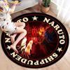Anime Naruto Round Carpets for Living Room Rugs Soft Flannel Floor Area Rug Bedroom Carpet Mat for Children Kitchen Rug