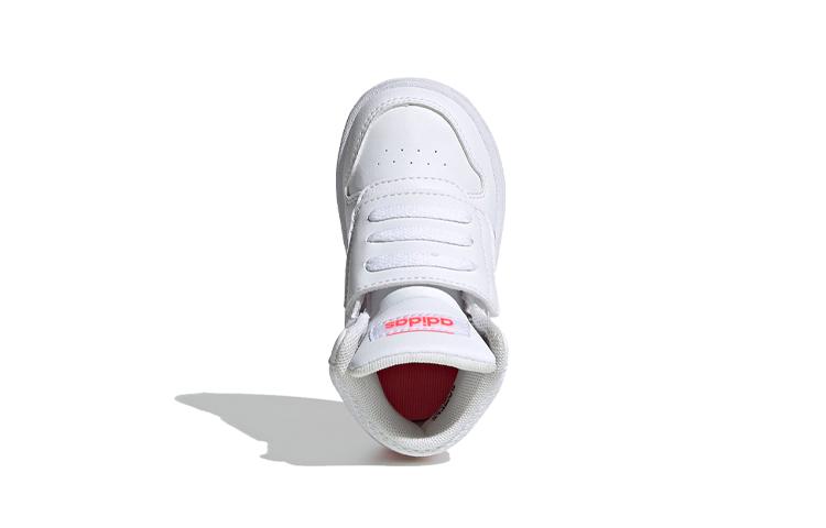 adidas Кроссовки Neo Hoops 2.0 Mid Нескользящие Средняя высота Кеды для скейтбординга Белый Розовый Младенцы и Малыши FW7609