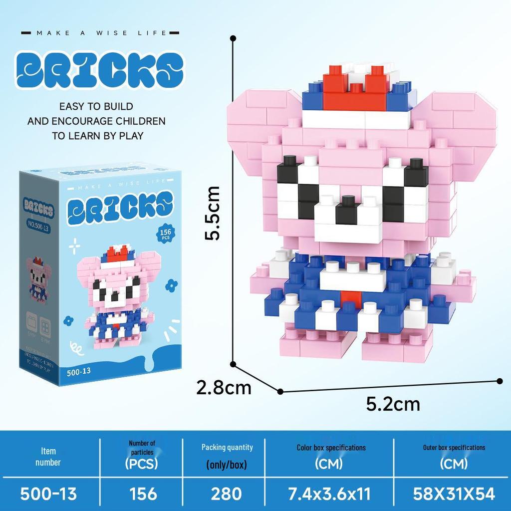 Micro Particle Cartoon Figure Building Blocks for Kids - Assembly Toys & Hanging Ornaments