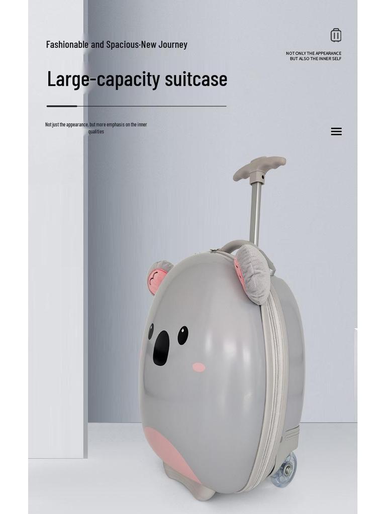 Детский 16-дюймовый чемодан-тележка из мультяшного яичного скорлупы