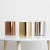 MEI YI TIAN Stainless Steel Cylinder Pen Holder Silver Desktop Organizers Pencil Cup Stand Up Multi Use Makeup Brush Holder Flower Vase Mini Pot