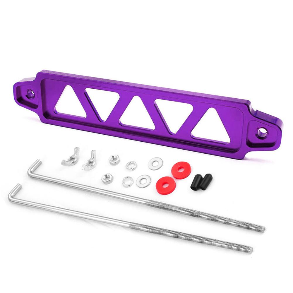 218mm Aluminum Universal Auto Car Battery Tie Down Mount Battery Holder Bracket Brace Bar Burnt Blue