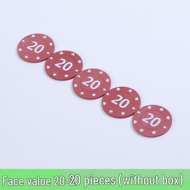 Коробка 100 пластиковых фишек для карточных игр: Баккара, Маджонг, Покер