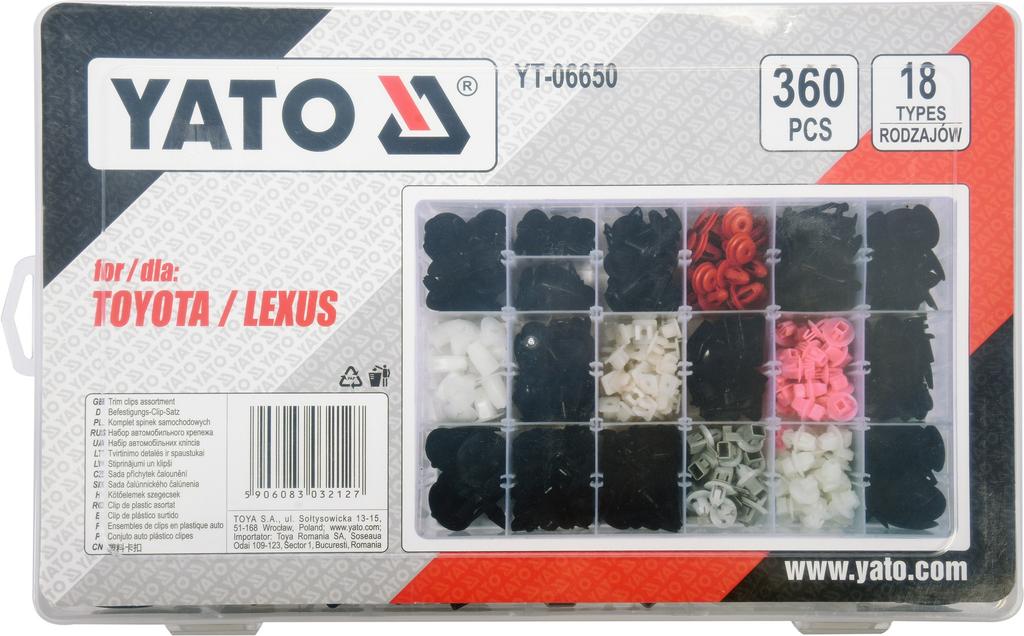 TOYOTA/LEXUS CAR CLIPS SET 360 PCS - YT-06650