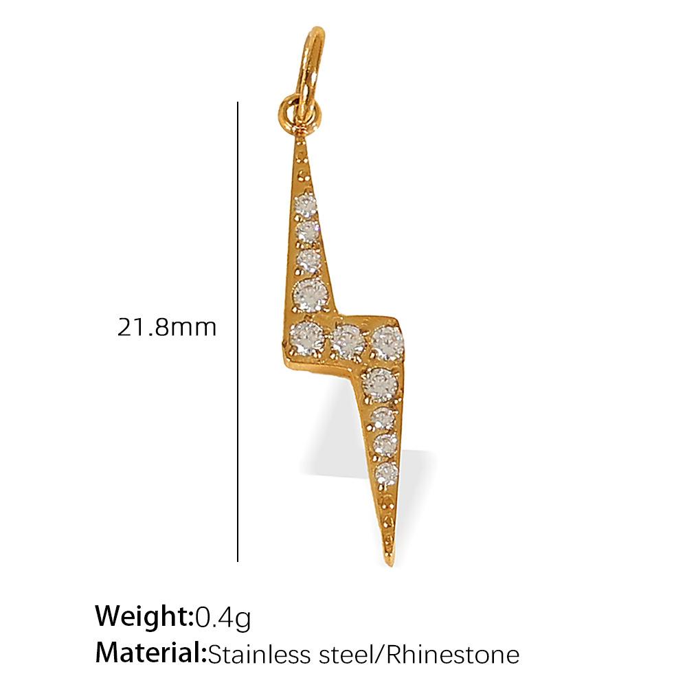 Exquisite Diy Diverse Diamond Pendant Accessories Stainless Steel Gold Plated Versatile Pendant Collection