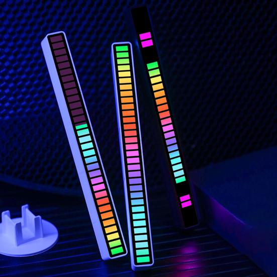 RGB лампа, музыкальный ритм, звукосниматель, несколько режимов, 5 скоростей, работа от батареи, настольная лампа управления звуком, окружающее освещение