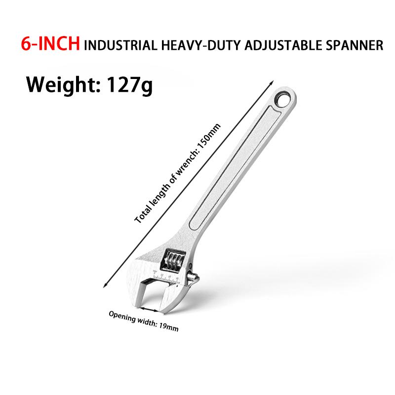 Разводной открытый гаечный ключ для гальванических работ, разводной гаечный ключ, бытовой промышленный ключ с резиновой ручкой, устойчивый к заклиниванию